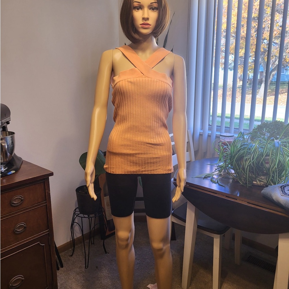 Cache Orange Strappy Top
